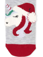 Girls Glitter Christmas Crew Socks 3-Pack