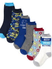 Boys Video Game Crew Socks 6-Pack