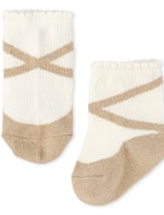 Lot de 6 chaussettes à nœud pailleté pour bébé fille