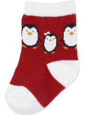 Lot de 6 chaussettes pingouin pour bébé fille