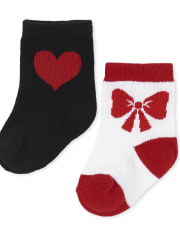 Lot de 6 chaussettes pingouin pour bébé fille