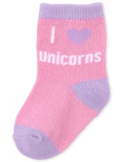 Lot de 6 chaussettes licorne pailletées pour bébé fille