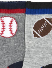 Baby And Toddler Boys Sports Crew Socks 6-Pack