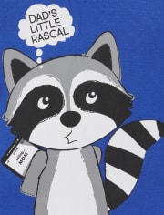 Baby And Toddler Boys Dad Raccoon Snug Fit Cotton Pajamas