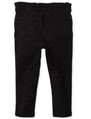 Baby And Toddler Girls Glitter French Terry Pull On Jeggings