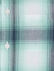 Chemise boutonnée assortie en popeline à carreaux pour bébés et tout-petits garçons
