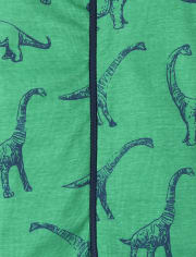 Pijama de una pieza de algodón con ajuste ceñido Dino para bebés y niños pequeños