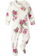 Pijamas de una pieza de algodón ajustados a juego con belleza de mamá y yo para bebés y niñas pequeñas