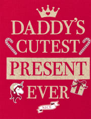 Baby And Toddler Girls Glitter Dad's Present Top