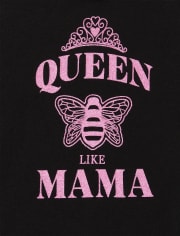 Baby Girls Mommy And Me Queen Bee Matching Graphic Bodysuit