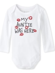 Baby Auntie Was Here Graphic Bodysuit