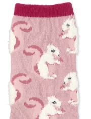 Paquete de 6 calcetines deportivos con estampado de animales y purpurina para niñas