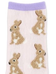 Paquete de 6 calcetines deportivos con estampado de animales y purpurina para niñas