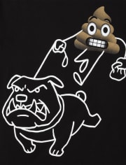 Boys Emoji Dog Graphic Tee