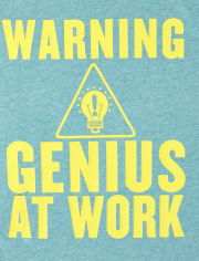 Boys Genius Warning Graphic Tee