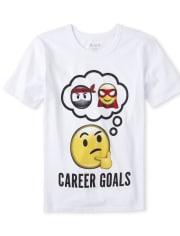 Camiseta con gráfico de emoji profesional para niños