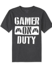 Camiseta con gráfico de videojuego para niños