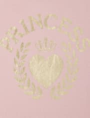 Camiseta con estampado de princesa a juego de papel de aluminio para niñas Mami y yo