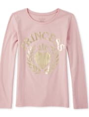 Camiseta con estampado de princesa a juego de papel de aluminio para niñas Mami y yo