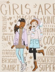Girls Glitter Winter Girls Graphic Tee