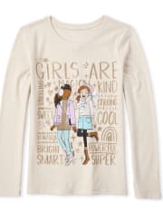 Girls Glitter Winter Girls Graphic Tee