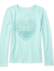 Girls Glitter Dance Graphic Tee