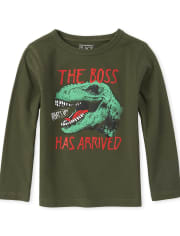 Baby And Toddler Boys Dino Boss Graphic Tee