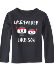Baby And Toddler Boys Ninja Dad Graphic Tee