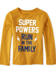 Camiseta con gráfico familiar Super Power para bebés y niños pequeños