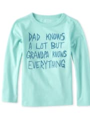Baby And Toddler Boys Grandpa Knows Graphic Tee