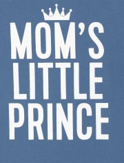 Camiseta con estampado de príncipe de mamá para bebés y niños pequeños