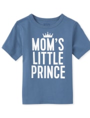 Camiseta con estampado de príncipe de mamá para bebés y niños pequeños