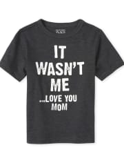 Camiseta con gráfico Love You Mom para bebés y niños pequeños