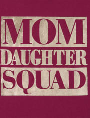 Womens Matching Family Foil Squad Graphic Tee