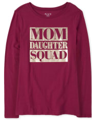 Womens Matching Family Foil Squad Graphic Tee