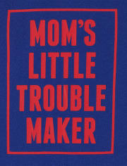 Camiseta gráfica Mom's Trouble Maker para bebés y niños pequeños