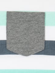 Boys Striped Pocket Top