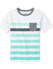 Boys Striped Pocket Top