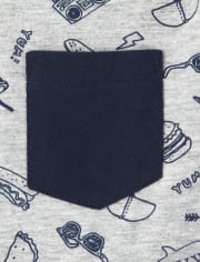 Boys Food Pocket Top