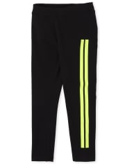Leggings con rayas laterales activas para niñas