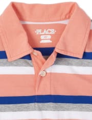 Polo de punto a rayas para niño