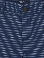 Short chino rayé pour garçon