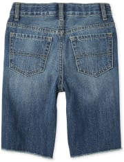 boys distressed denim shorts