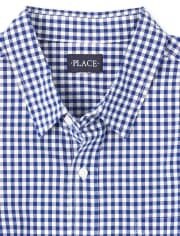 Mens Dad And Me Gingham Poplin Matching Button Up Shirt