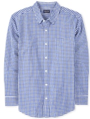 Mens Dad And Me Gingham Poplin Matching Button Up Shirt