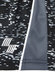 Shorts de baloncesto de alto rendimiento con rayas laterales y estampado Mix And Match para bebés y niños pequeños