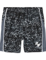 Shorts de baloncesto de alto rendimiento con rayas laterales y estampado Mix And Match para bebés y niños pequeños