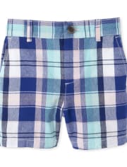 plaid chino shorts