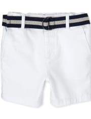 Baby And Toddler Boys Belted Chino Shorts