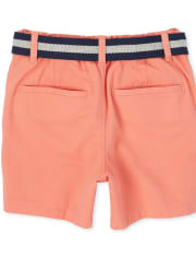Baby And Toddler Boys Belted Chino Shorts